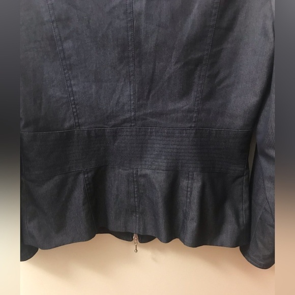 J'ENVIE New York Front Zipper Two Pockets Jacket Blazer Cotton Blend. Size 8 - Picture 12 of 14